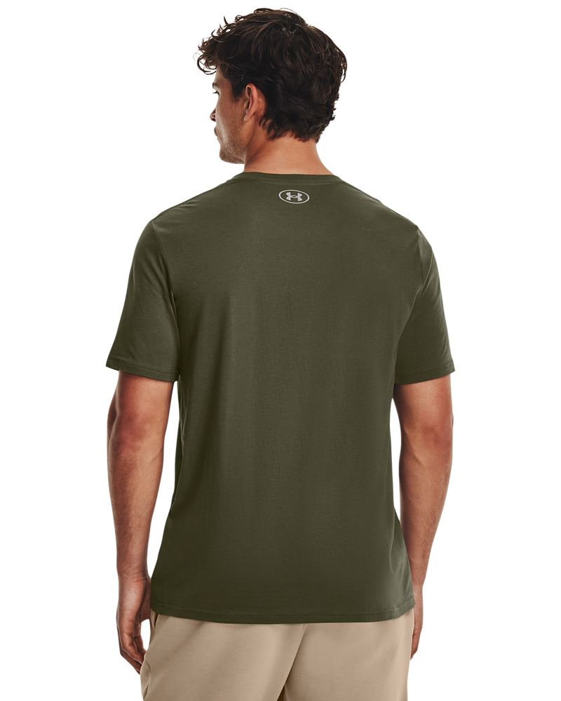 UNDER ARMOUR 1329582 UA TEAM ISSUE WORDMARK S/S TEE-OLIVE