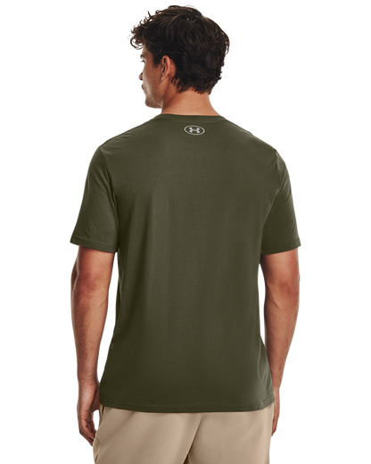 UNDER ARMOUR 1329582 UA TEAM ISSUE WORDMARK S/S TEE-OLIVE