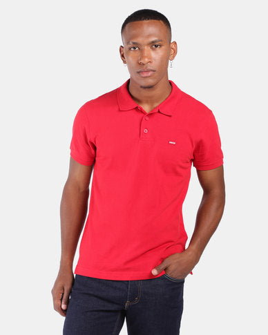 LEVIS 32856-0004 AMA HOUSEMARK POLO GOLFER-CRIMSON