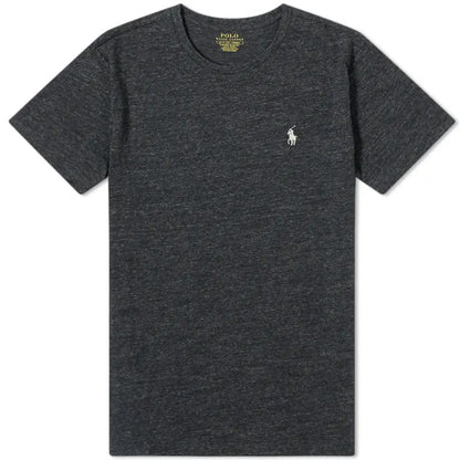 POLO C/NECK S/S TEE-CHARCOAL