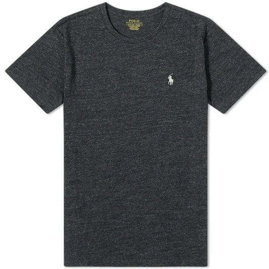 POLO C/NECK S/S TEE-CHARCOAL