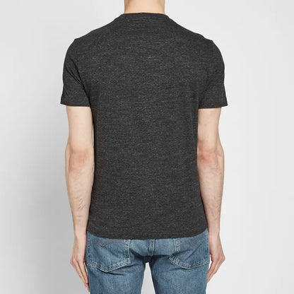 POLO C/NECK S/S TEE-CHARCOAL