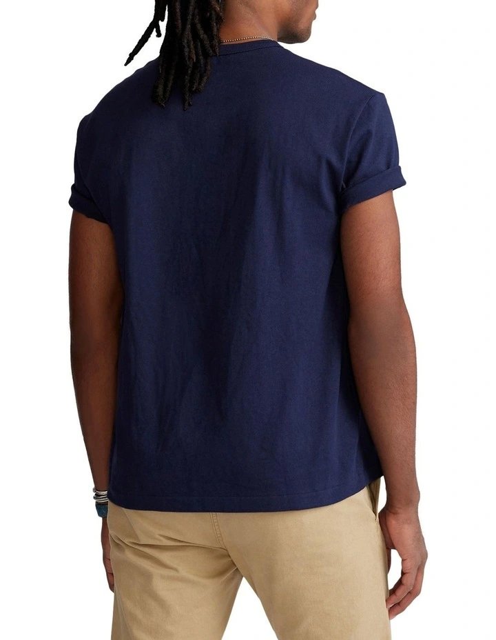 POLO C/NECK S/S TEE-NAVY